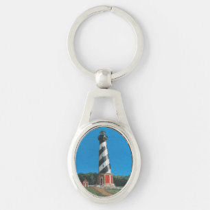 Kaap Hatteras vuurtoren Metaal Sleutelhanger