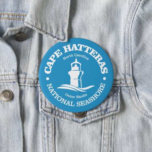 Kaap Hatteras (vuurtoren) Ronde Button 4,0 Cm (In situ)