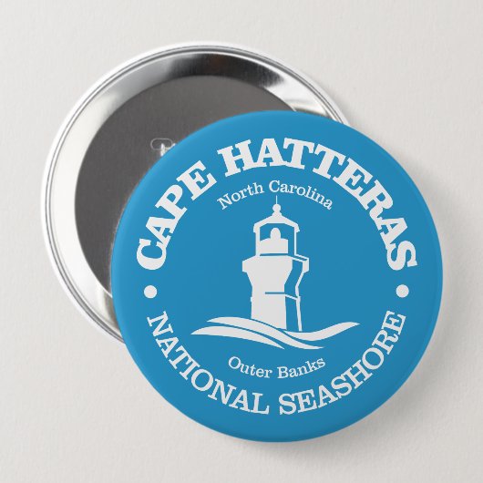 Kaap Hatteras (vuurtoren) Ronde Button 4,0 Cm (Voorkant /achterkant)