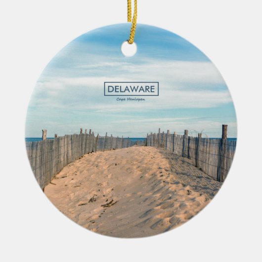 Kaap Henlopen. Keramisch Ornament (Voorkant)