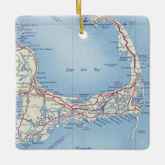 Kaap Kabelkaart Keramisch Ornament (Voorkant)