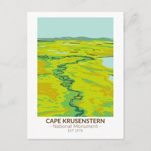 Kaap Krusenstern Nationaal Monument Tundra Briefkaart (Voorkant)