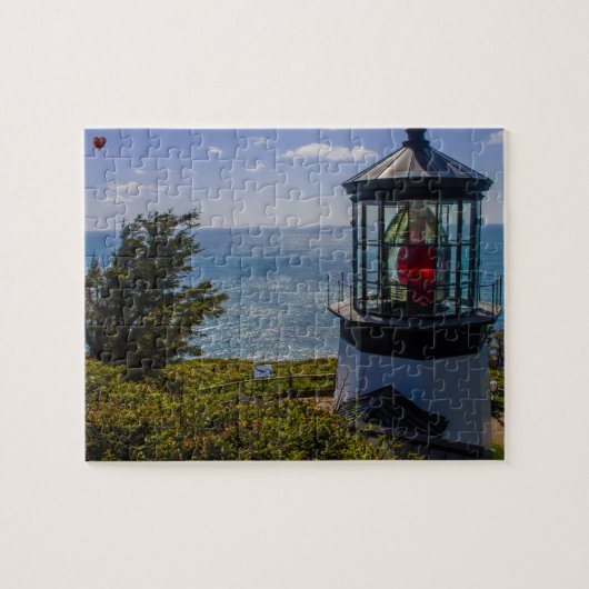 Kaap Mears vuurtoren Oregon. Legpuzzel (Horizontaal)