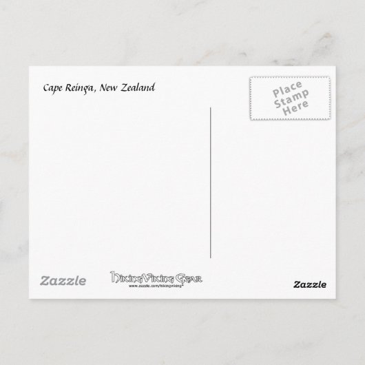 Kaap Reinga, Nieuw Zeeland Briefkaart (Achterkant)