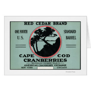 Kaap rode cedar Brand Cranberry Label