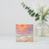 Kaap San Blas Sunset Beach Vierkante Visitekaartje (Staand voorkant)