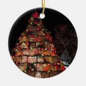 Kaapse bruinvis viert kerstversiering keramisch ornament (Voorkant)