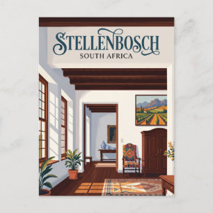 Kaapse Hollandse landhuis Zuid-Afrika Briefkaart