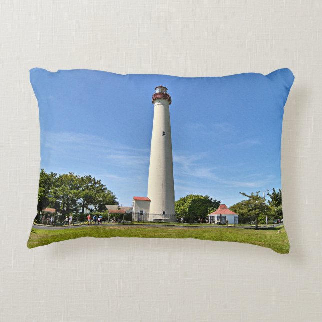 Kaapse vuurtoren , New Jersey Accent Pillow Kussen (Achterkant)