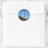 Kaapse vuurtoren ronde sticker (Tas)