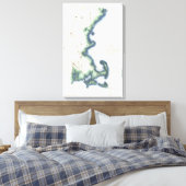 Kaapskaart aan de kust van New England Canvas Afdruk (Insitu (Slaapkamer))