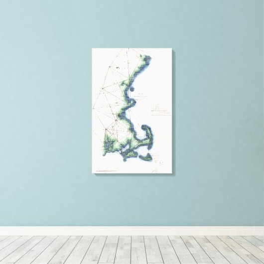 Kaapskaart aan de kust van New England Canvas Afdruk (Insitu (Houten vloer))