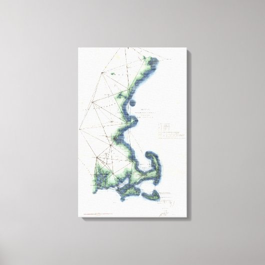 Kaapskaart aan de kust van New England Canvas Afdruk (Voorkant)
