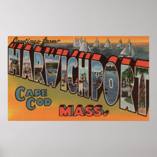 Kaapskabeljauw, Massachusetts (Harwichport) Poster (Voorkant)