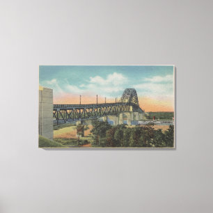 Kaapskabeljauw, MassachusettsView of Bourne Bridge Canvas Afdruk