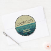 Kaapskabeljauw - vogelsoorten in de kustwateren ronde sticker (Envelop)