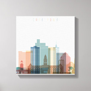 Kaapstad, Afrika   City Skyline Canvas Afdruk