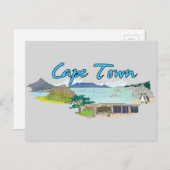 Kaapstad, beroemde stad Zuid-Afrika Briefkaart (Voorkant / Achterkant)
