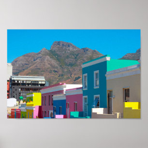 Kaapstad Bo-Kaap Cityscape Zuid-Afrika Poster