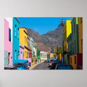 Kaapstad Bo-Kaap Cityscape Zuid-Afrika Poster