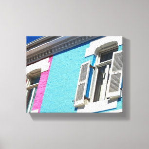 Kaapstad Bo-Kaap Zuid-Afrika SA-architectuur Canvas Afdruk
