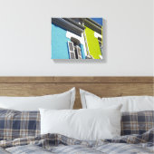 Kaapstad Bo-Kaap Zuid-Afrika SA Architectuur Canvas Afdruk (Insitu (Slaapkamer))