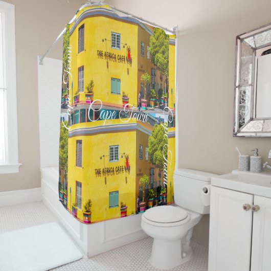 Kaapstad Cityscape Architecture Zuid-Afrika Douchegordijn (In situ)
