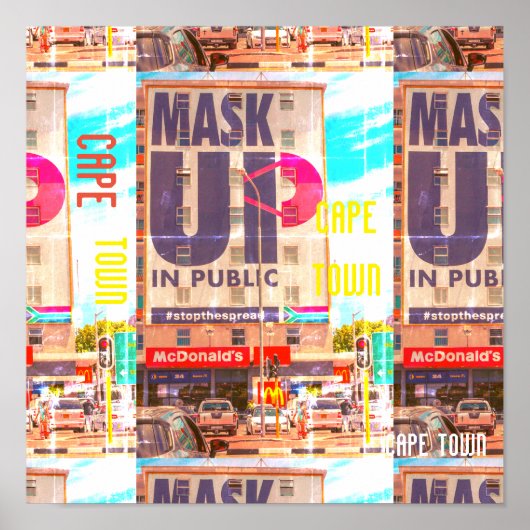 Kaapstad Cityscape Architecture Zuid-Afrika Poster (Voorkant)