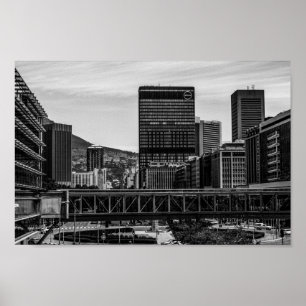 Kaapstad Cityscape Lion's hoofd Zuid-Afrika Poster