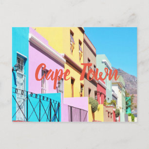 Kaapstad Colorful Houses Bo Kaap Street Briefkaart