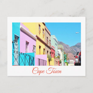 Kaapstad Colorful Houses Bo Kaap Street Briefkaart