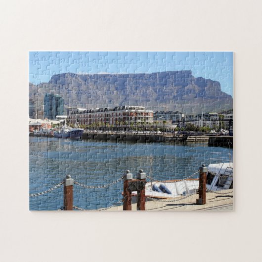 Kaapstad Harbour en Tafelberg Legpuzzel (Horizontaal)