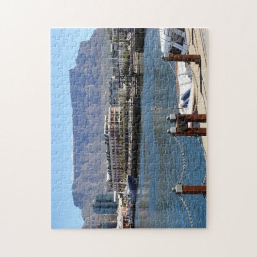 Kaapstad Harbour en Tafelberg Legpuzzel (Verticaal)