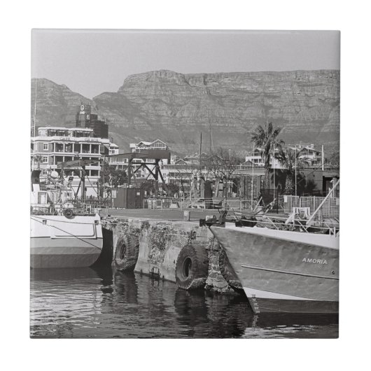 Kaapstad Monochrome V&A Waterfront Tegeltje (Voorkant)