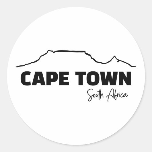 Kaapstad Ronde Sticker (Voorkant)