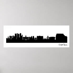 Kaapstad Skyline (Zuid-Afrika) Poster