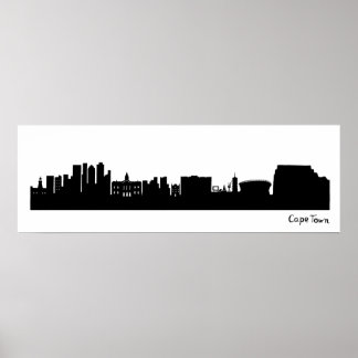 Kaapstad Skyline (Zuid-Afrika) Poster