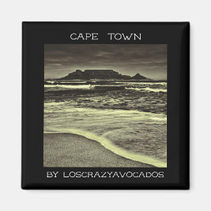 Kaapstad Tafelberg Oceaan Golven Strand Magneet