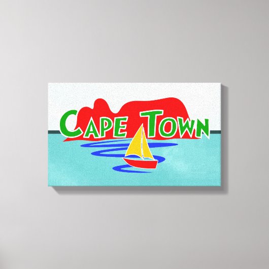 Kaapstad Tafelberg verpakt Canvas Print (Voorkant)