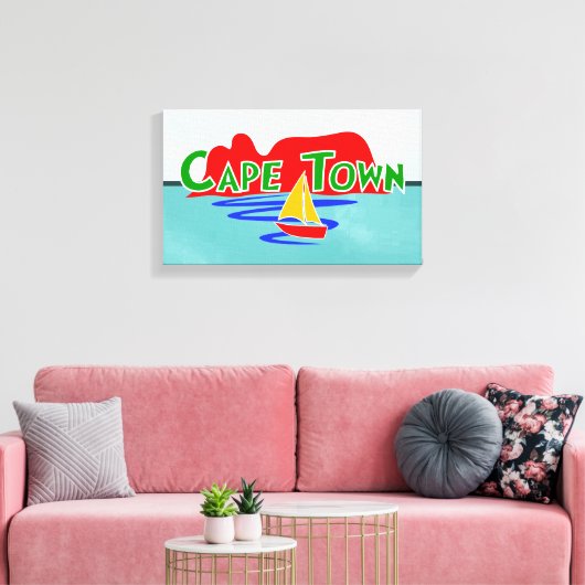 Kaapstad Tafelberg verpakt Canvas Print (Insitu (Woonkamer))