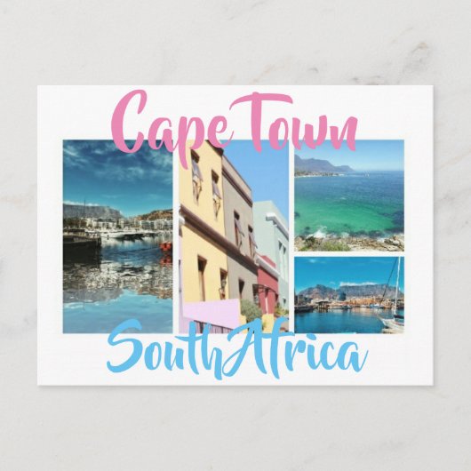 Kaapstad Tafelberg Waterfront Bo Kaap Briefkaart (Voorkant)