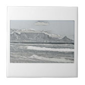 Kaapstad Tafelberg Zuid-Afrika Schets Tegeltje (Voorkant)