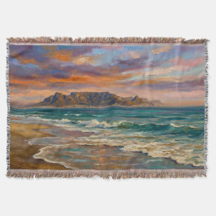 Kaapstad Vette kleuren, fijne olieverfschildering Deken