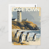 Kaapstad, Vintage van Zuid-Afrika Briefkaart (Voorkant / Achterkant)