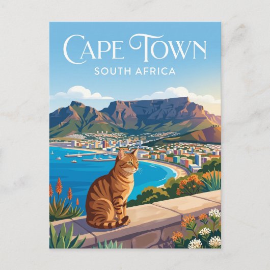 Kaapstad Zuid-Afrika Briefkaart (Voorkant)