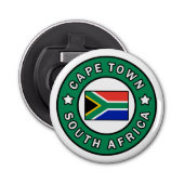 Kaapstad Zuid-Afrika Button Flesopener (Voorkant)