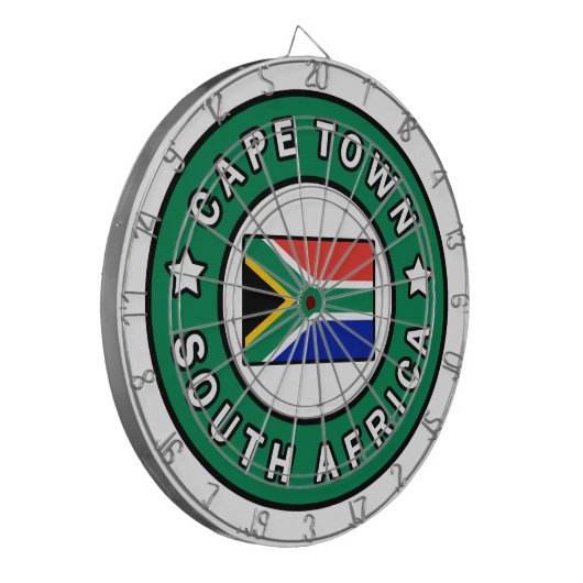 Kaapstad Zuid-Afrika Dartbord (Voorkant Links)