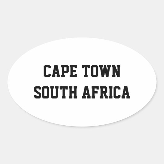Kaapstad Zuid-Afrika ovalen stickers (Voorkant)