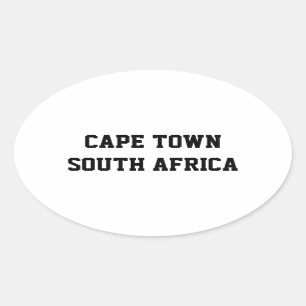 Kaapstad Zuid-Afrika ovalen stickers