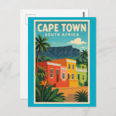 Kaapstad, Zuid-Afrika reisposter, Briefkaart (Voorkant / Achterkant)